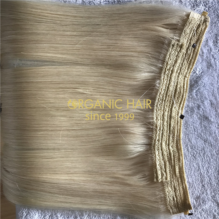 Premium human hair #60 halo hair extensions H151